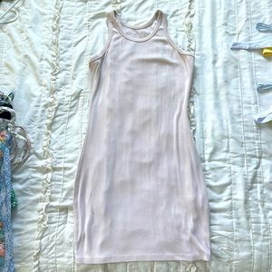 Nude ribbed dress